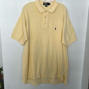 RALPH LAUREN POLO SHIRT 100% COTTON LIGHT YELLOW SIZE XL GREAT CONDITION